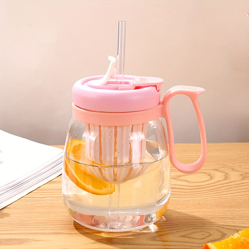 Plastic Water Cup 850ml – Large Capacity Built-in Filter & Heat Resistant
