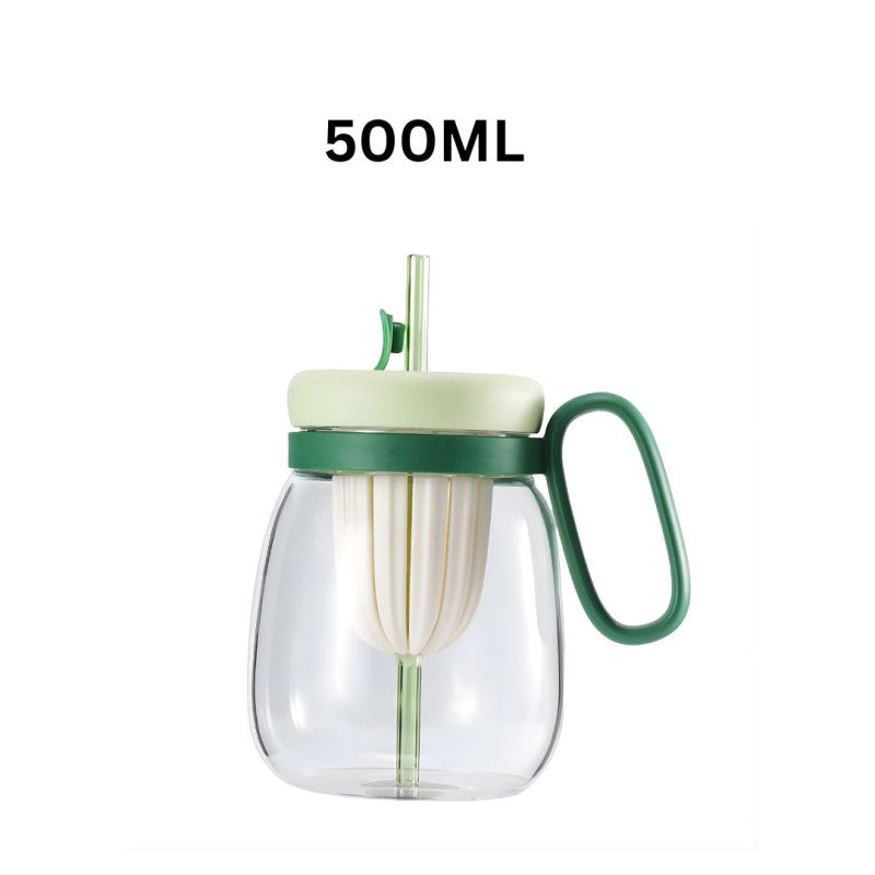 Plastic Water Cup 850ml – Large Capacity Built-in Filter & Heat Resistant