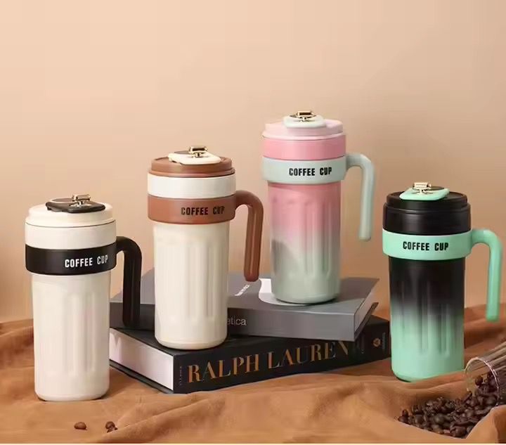 Temperature Display Coffee Cup Pink 650ML