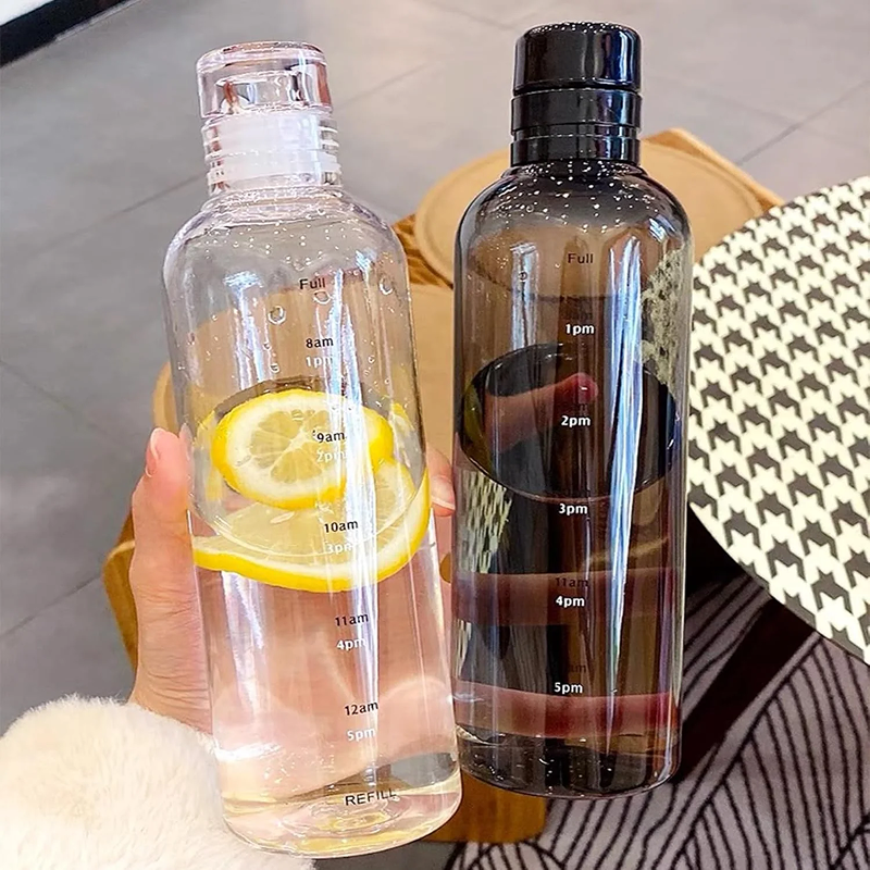 Gradient Hydration Glass Bottle (550ml) – Track Your Glow