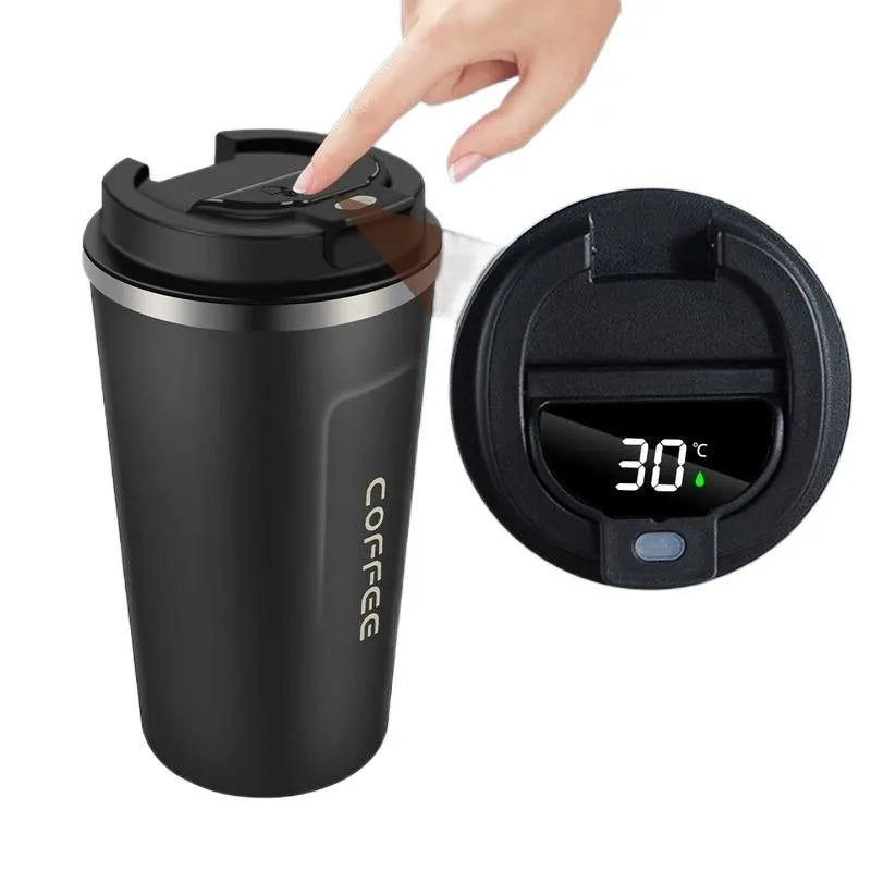 Stainless Steel Coffee Cup With Temperature Display