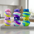 Silicone Foldable Water Bottle 550ml – Collapsible Leakproof Travel Bottle