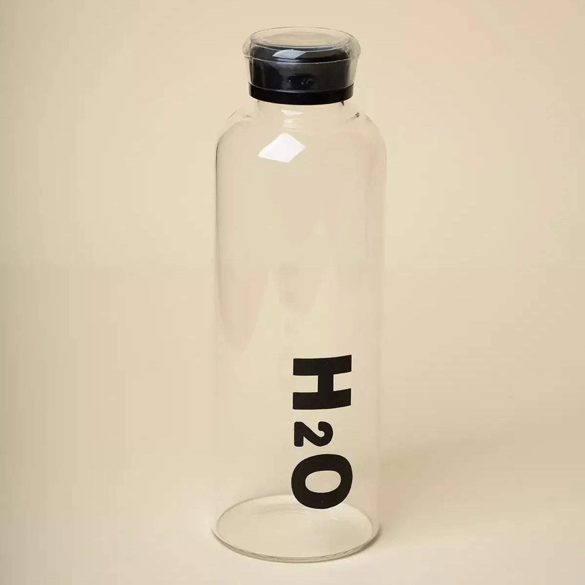 Borosilicate Glass Water Bottle H2O Style