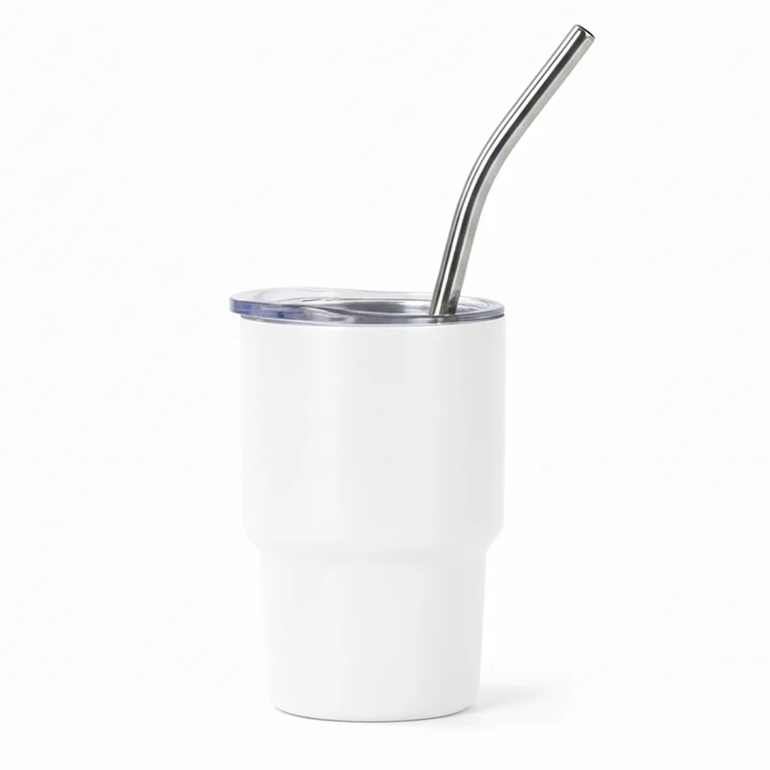 Mini Tumbler Shot Glass with Straw and Lid