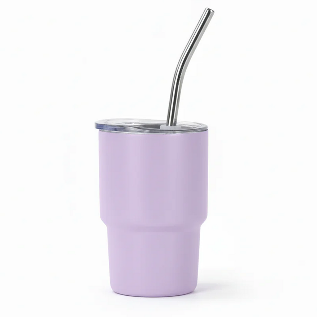 Mini Tumbler Shot Glass with Straw and Lid