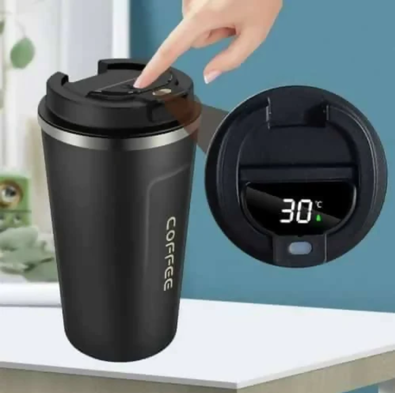 Stainless Steel Coffee Cup With Temperature Display