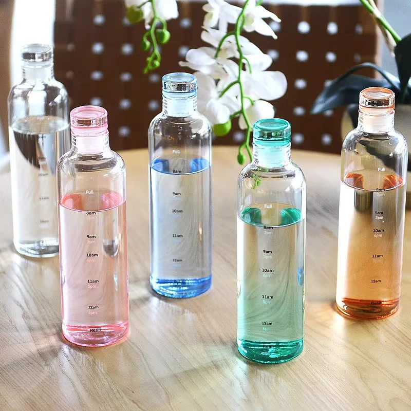 Gradient Hydration Glass Bottle (550ml) – Track Your Glow